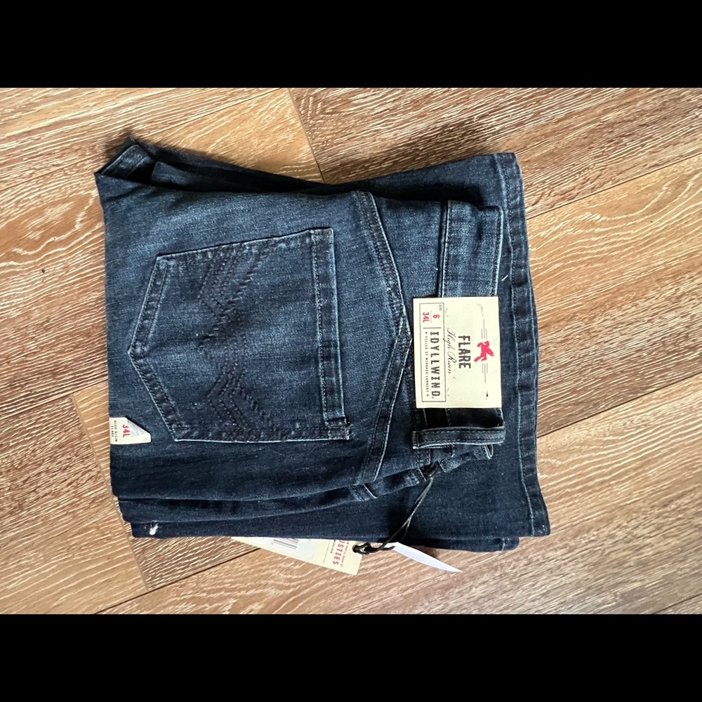 Dark wash Womens flare jeans